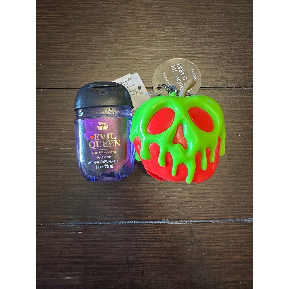Bath and Body Works Evil Queen Poison Apple Glow-In-The-Dark and sanitizer